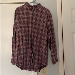 L.L. Bean Button Down Flannel. MISSING BUTTON.